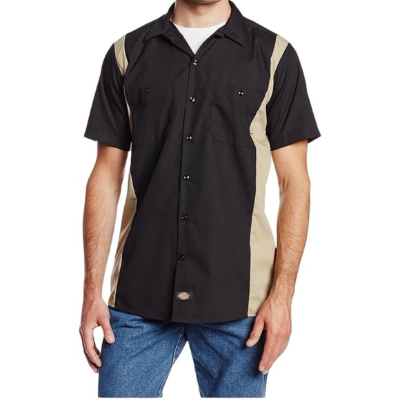 Dickies Occupational Workwear Men's Short Sleeve Color Block Shirt Size XXL - Picture 1 of 5
